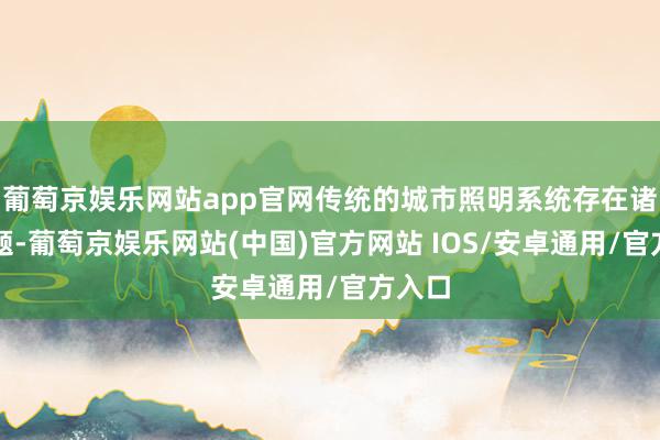 葡萄京娱乐网站app官网传统的城市照明系统存在诸多问题-葡萄京娱乐网站(中国)官方网站 IOS/安卓通用/官方入口