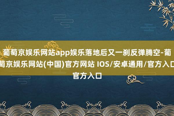 葡萄京娱乐网站app娱乐落地后又一刹反弹腾空-葡萄京娱乐网站(中国)官方网站 IOS/安卓通用/官方入口