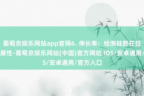 葡萄京娱乐网站app官网6. 伸长率：检测硅胶在拉伸时的延展性-葡萄京娱乐网站(中国)官方网站 IOS/安卓通用/官方入口